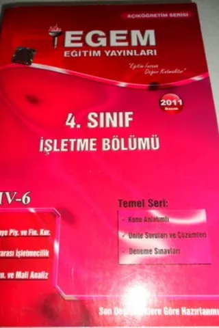 4. Sınıf İşletme Bölümü IV-6