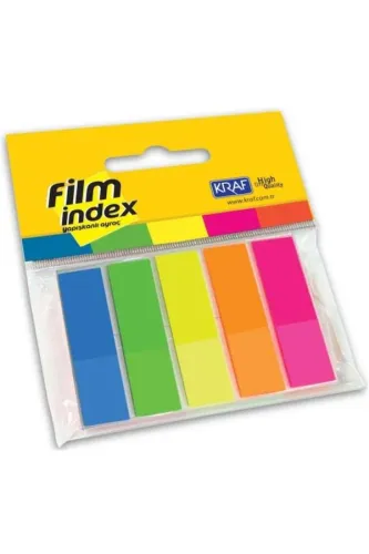 KRAF İNDEX FİLM 13x44 mm YAPIŞKANLI KAĞIT 5 RENK AYRAÇ