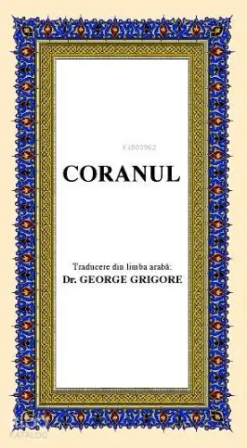 Coranul; Romence Kur'ân-ı Kerîm Meâli (orta boy, ipek şamua kâğıt, karton kapak)