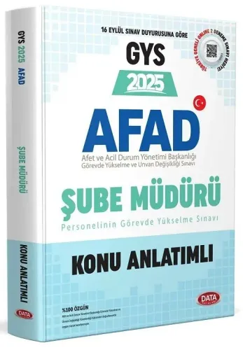Data Yayınları 2025 AFAD Şube Müdürü GYS Konu Anlatımlı