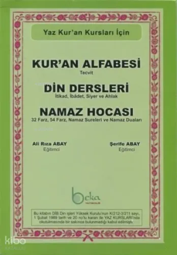 Kur'an Alfabesi Tecvitli, Din Dersleri, Namaz Hocası (Yeşil Elifba) - Yaz Kur'an Kursları İçin