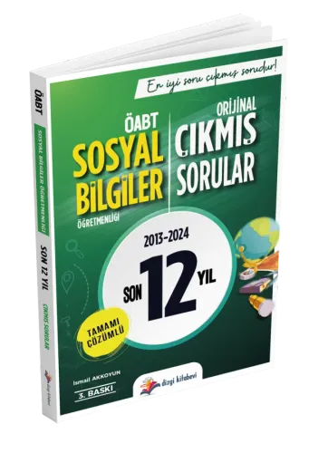 Dizgi Kitap Yayınları 2025 ÖABT MEB-AGS Sosyal Bilgiler Öğretmenliği Çıkmış Sorular Son 12 Yıl Çözümlü