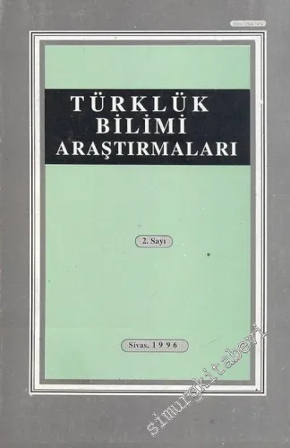 Türklük Bilimi Araştırmaları - Sayı: 2        1996