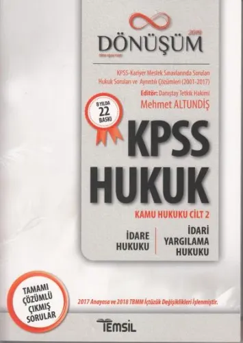 Dönüşüm KPSS Hukuk Kamu Hukuku Cilt 2