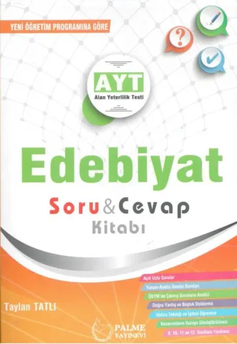 Palme Yayınları AYT Edebiyat Soru Cevap Kitabı