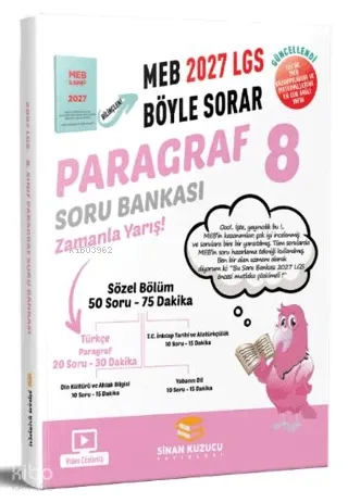 Sinan Kuzucu 8. Sınıf Paragraf Soru Bankası 2027