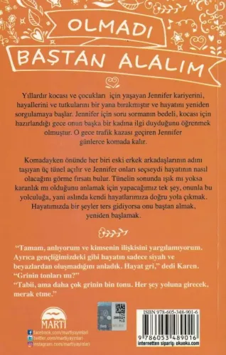 Olmadı Baştan Alalım Jemma Forte Martı Yayınevi %44 indirimli