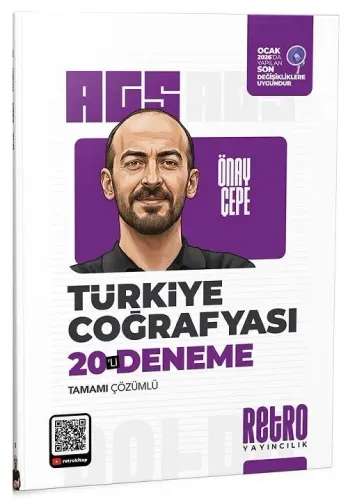 Retro Yayıncılık 2026 MEB-AGS Türkiye Coğrafyası 20 Deneme Çözümlü