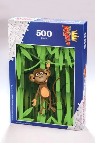 Çocuk Serisi - Bambu Ormanında Maymun 500 Parça Puzzle
