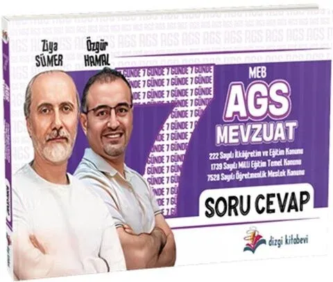 Dizgi Kitap Yayınları 2025 MEB AGS 7 Günde Mevzuat Soru Cevap Doğru Yanlış Boşluk Doldurma Defteri
