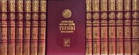 Hadislerle Kur'an-ı Kerîm Tefsîri Büyük boy 16 cilt, şamua kâğıt, bez ciltli