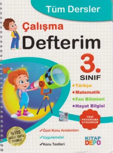 Kitap Depo 3. Sınıf Tüm Dersler Çalışma Defterim-YENİ