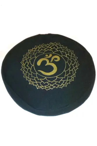 Buğday Kabuğu Dolgulu (Zafu) Meditasyon Minderi - Siyah