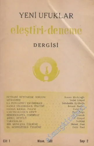 Yeni Ufuklar Eleştiri - Deneme Dergisi - Sayı: 5 1 Nisan