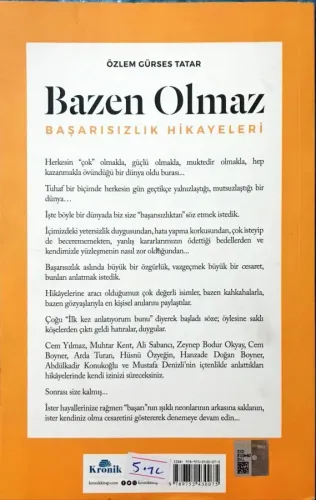 Bazen Olmaz/ Başarısızlık Hikayeleri Özlem Gürses Tatar Kronik