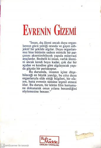 Evrenin Gizemi Erol Konyalıoğlu Ruh ve Madde Yayınları %48 indirimli