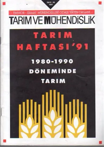 Tarım Ve Mühendislik 1991/36