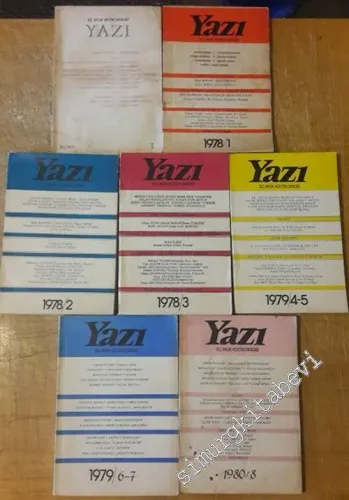 Yazı Üç Aylık Kültür Dergisi 1 + 8 Sayı, 7 Dergi TAKIM ( Sayı: 1 + 1 - 8; Yıl: 1975/1978 - 1980 ) -        1975
