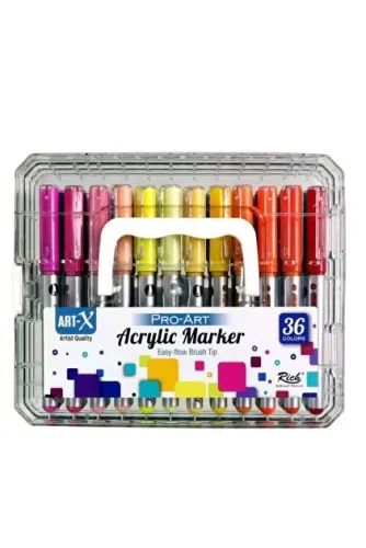 Art-x Pro Art Fırça Uçlu Akrilik Marker 36lı Set