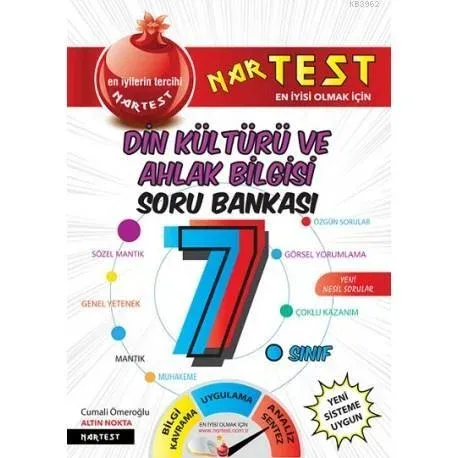 Nartest Yayınları 7. Sınıf Süper Zeka Din Kültürü ve Ahlak Bilgisi Soru Bankası Nartest