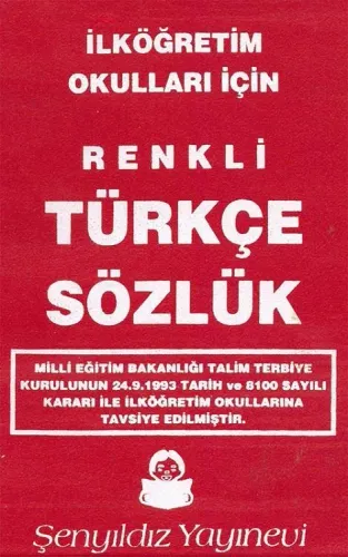 İlköğretim Okulları İçin Renkli Türkçe Sözlük Karton Kapak Cep Boy