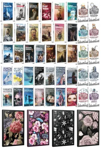 43 Dünya Klasiği ve Çiçekli Çizgili Defter Seti -1 - Halkkitabevi