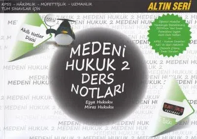 Altın Seri Medeni Hukuk 2 Ders Notları