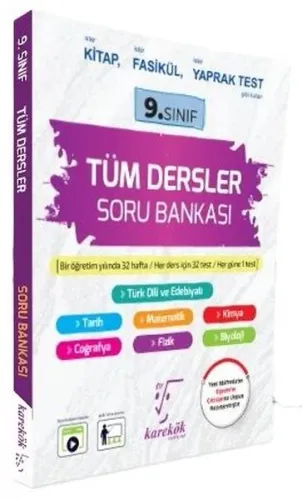 Karekök Yayınları 9. Sınıf Tüm Dersler Soru Bankası