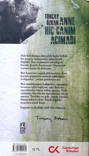 Anne Hiç Canım Acımadı Tuncay Özkan Cumhuriyet Kitapları