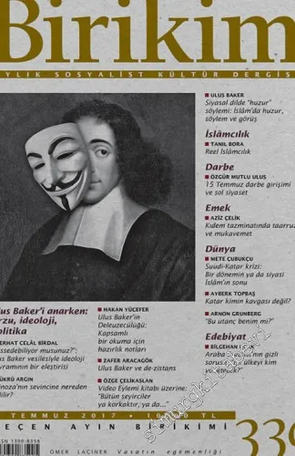 Birikim Aylık Sosyalist Kültür Dergisi - Eksik Vatandaşlık, LGBT, Gezi, Arap Baharından Sonra - Sayı: 339      Temmuz