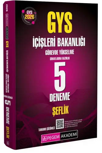 Pegem Yayınları 2026 GYS İçişleri Bakanlığı Görevde Yükselme Sınavları