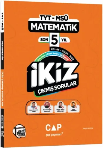 Çap Yayınları TYT MSÜ Matematik Ders Platosu Son 5 Yıl İkiz Çıkmış Sorular