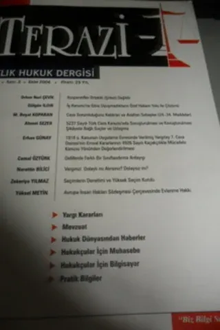 Terazi Aylık Hukuk Dergisi 2006 / 2