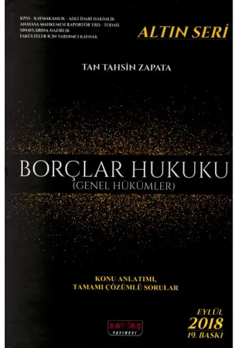 Borçlar Hukuku - Genel Hükümler (Ciltli)