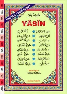 Arapça Fihristli Yasin-i Şerif (Kod:026) - Rahle Boy; Bilgisayar Hatlı