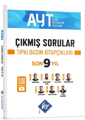 KR Akademi AYT Çıkmış Sorular Son 9 Yıl Tıpkı Basım Kitapçıkları