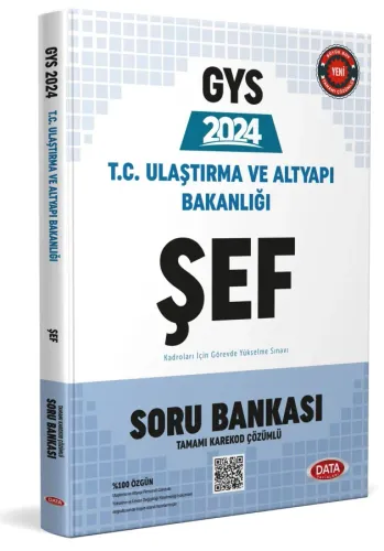 Data Yayınları 2024 Ulaştırma ve Altyapı Bakanlığı ŞEF Kadroları İçin GYS Ortak Alan Soru Bankası