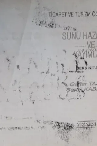 Sunu Hazırlama ve Yayınlama Ders Kitabı