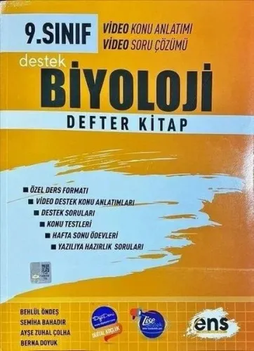 ENS Yayıncılık 9. Sınıf Biyoloji Destek Defterim