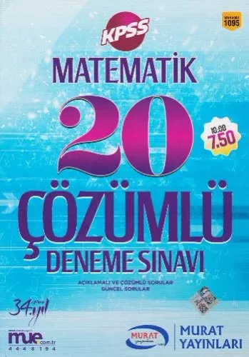 KAMPANYALI-Murat KPSS Matematik 20 Çözümlü Deneme Sınavı 1095