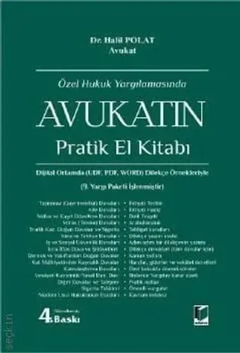 Özel Hukuk Yargılamasında Avukatın Pratik El Kitabı