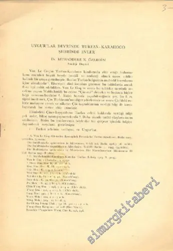 Uygurlar Devrinde Turfan - Karahoco Şehrinde Evler -