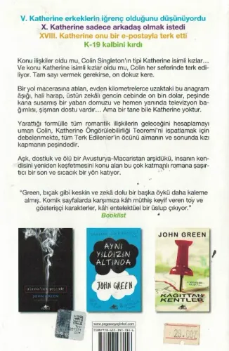 İlk Aşk 19 Başarısız Denemeden Sonra John Green Pegasus Yayıncılık %50