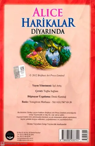 Alıce Harikalar Diyarında Lewis Carroll Dionis Yayınları %43 indirimli