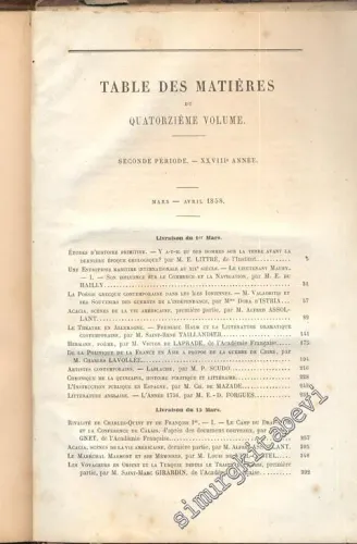 Revue Des Deux Mondes - La Critique Littéraire -