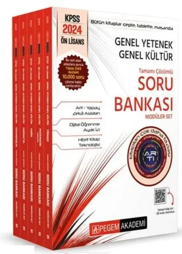 2024 KPSS Genel Yetenek Genel Kültür Önlisans Tamamı Çözümlü Soru Bankası Modüler Set