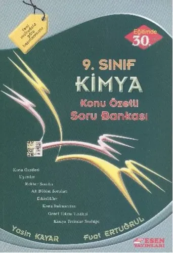 Esen Yayınları 9. Sınıf Kimya Konu Özetli Soru Bankası Esen