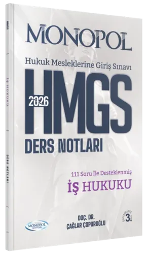 Monopol Yayınları 2026 HMGS İş Hukuku Ders Notları