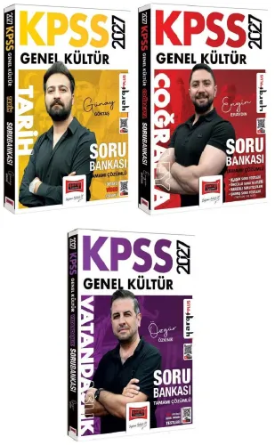 Yargı Yayınları 2027 KPSS Genel Kültür Tarih-Coğrafya-Vatandaşlık Tamamı Çözümlü Soru Bankası Seti (3 Kitap)