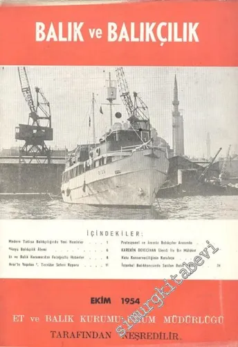 Balık ve Balıkçılık Dergisi - Sayı: 10, Ekim 1954, Cilt: 2